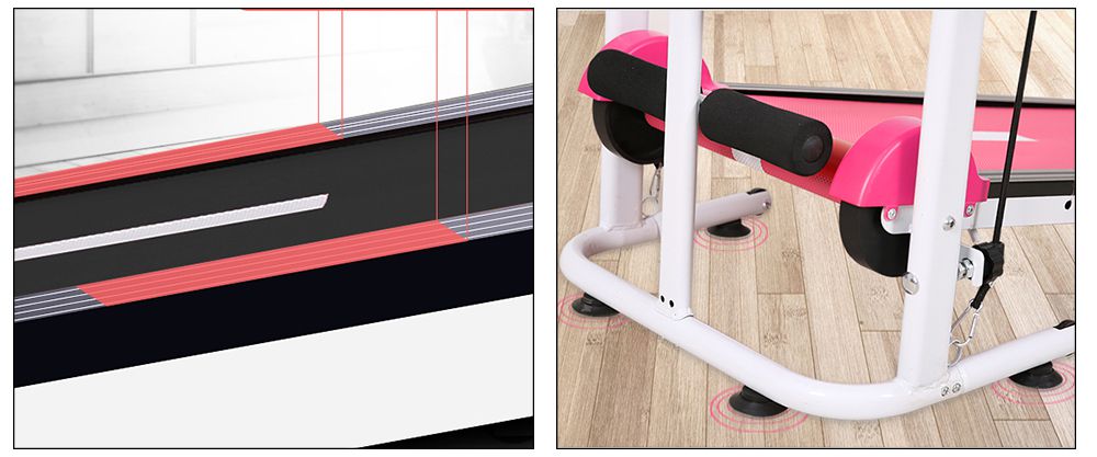 Hushållens vikbara körmaskin multifunktionell fitness löpband
