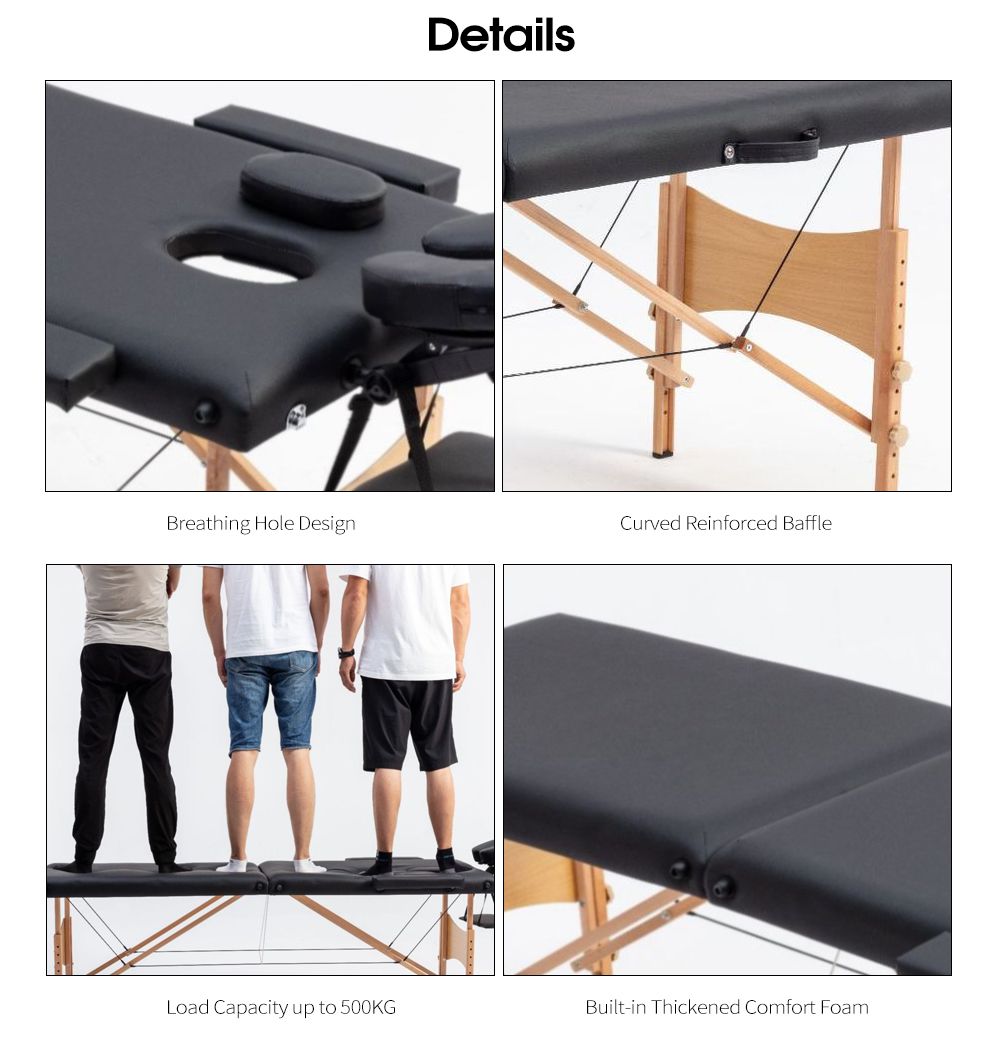 Bärbart trämassagebord
