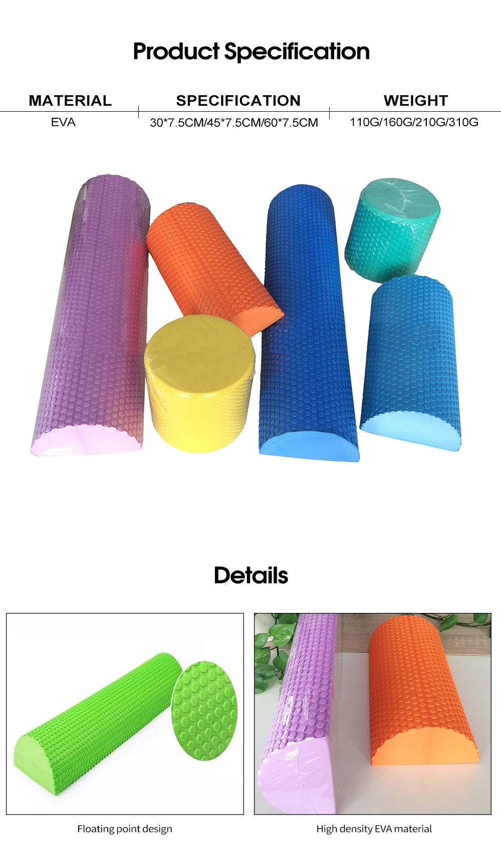 Halv runt eva skumrulle