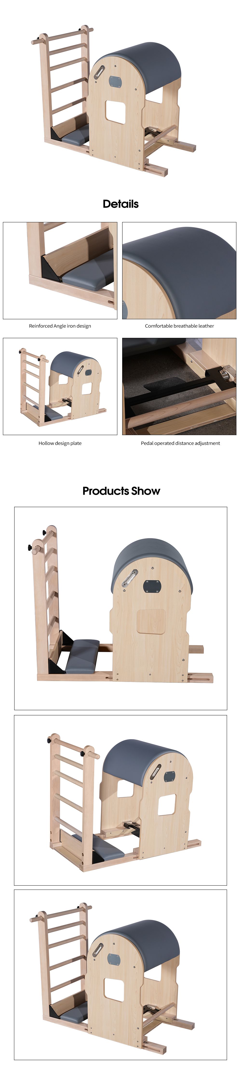 Lönnfötter justering pilates stege fat