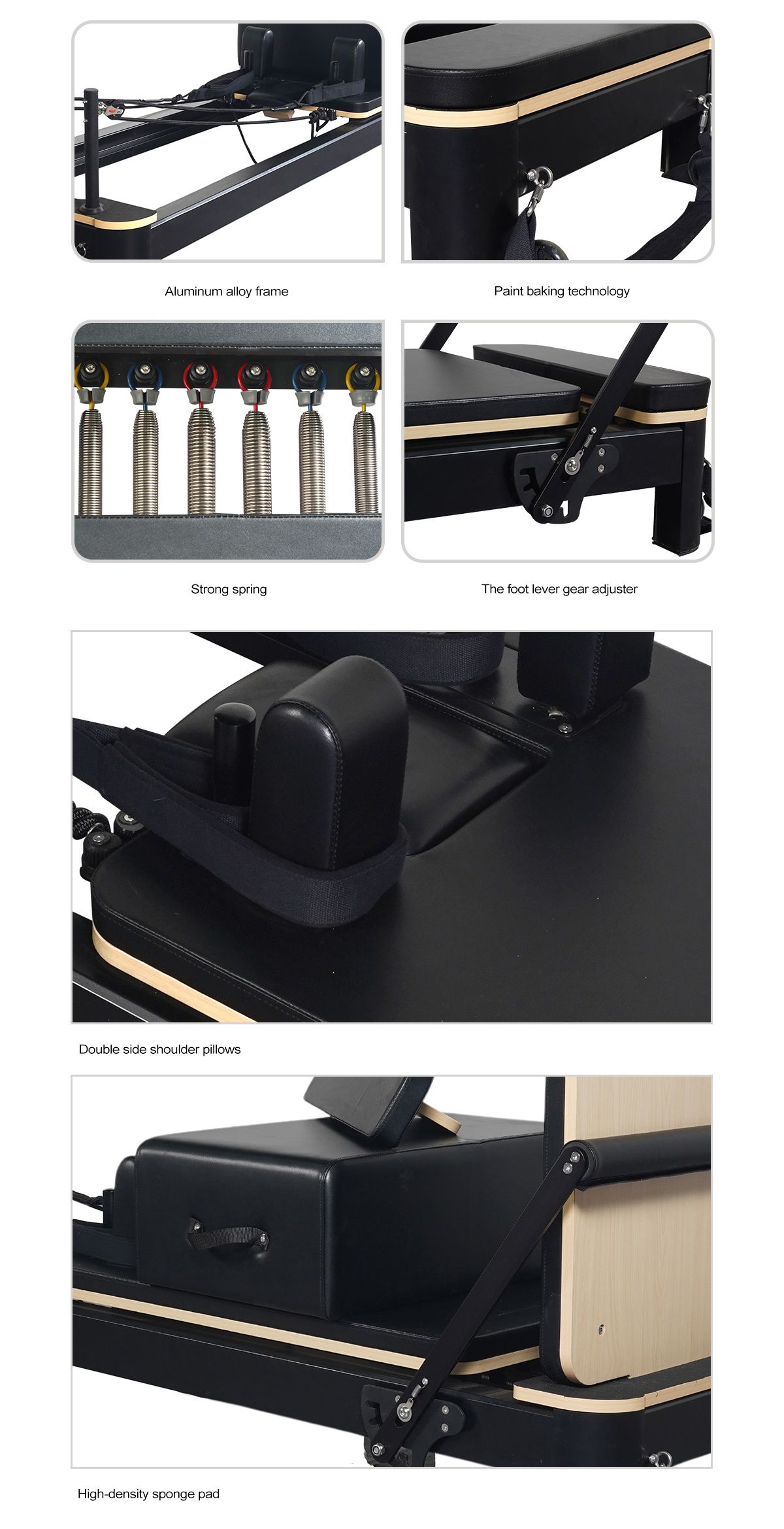 Aluminium Pilates Reformator Machine 4.0 till salu