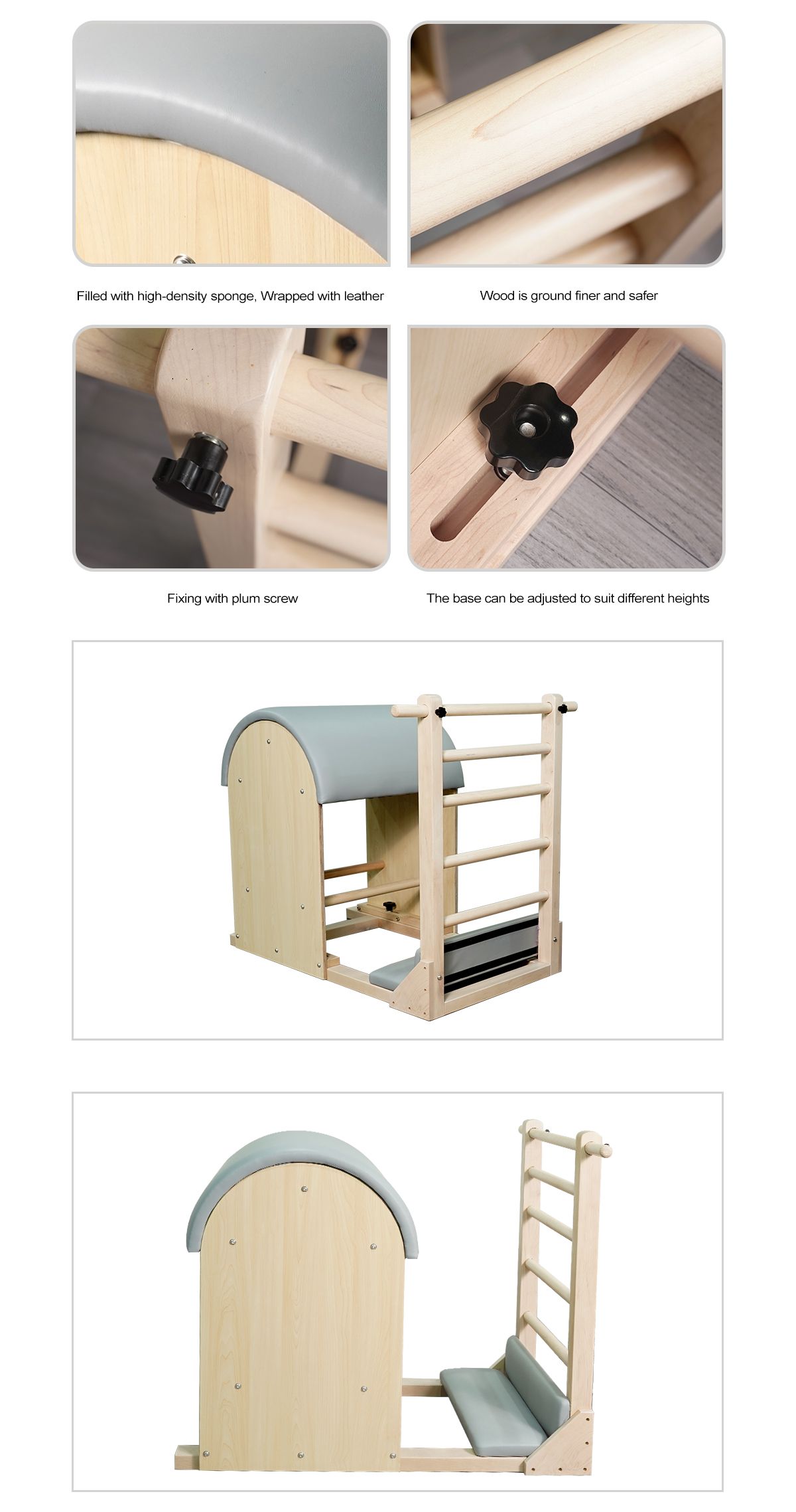 Anpassad studio Wood Pilates Barrel