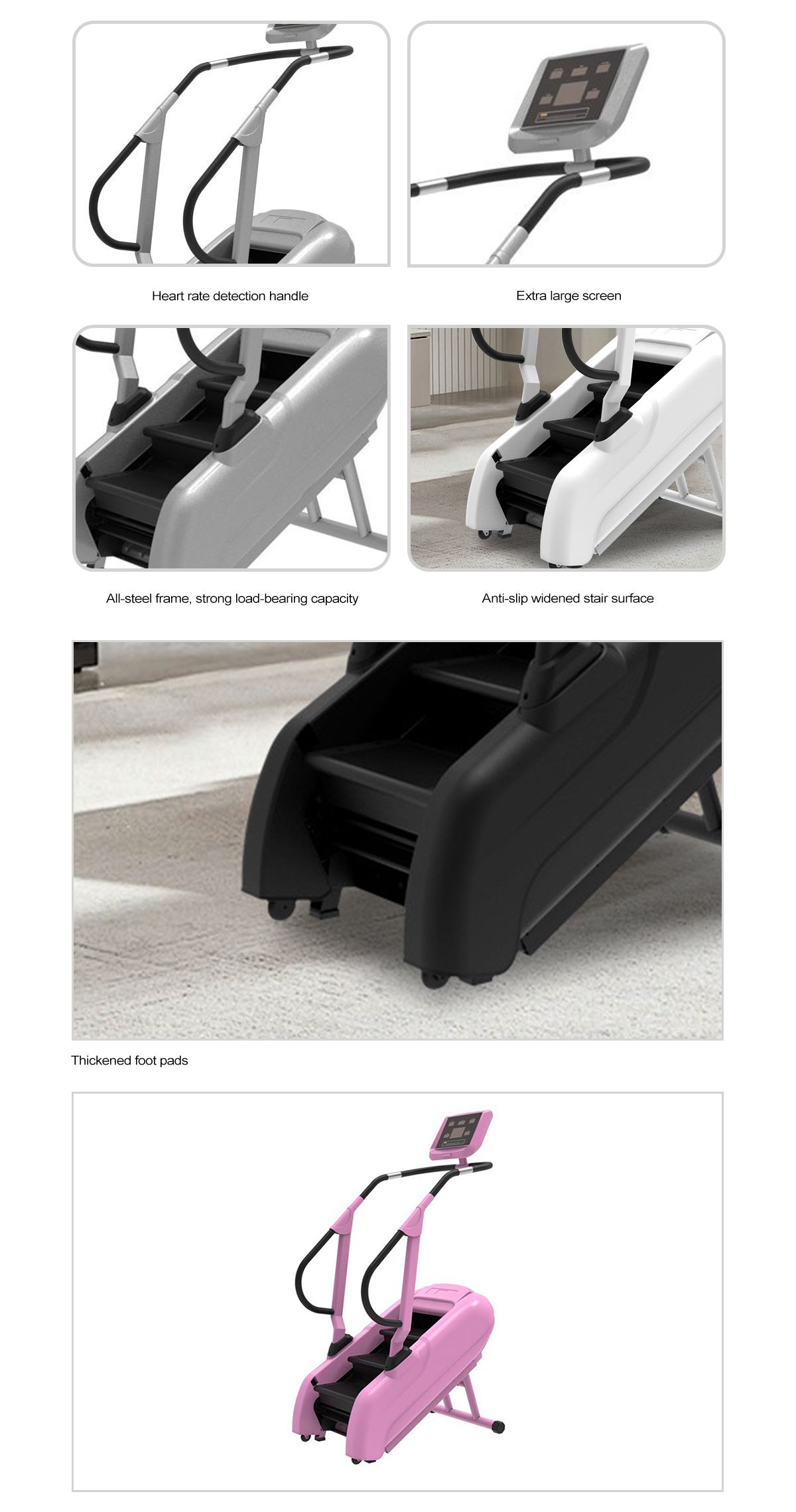 Kommersiell fitnessutrustning trappklättrare