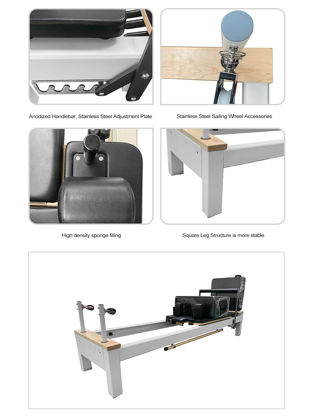 Customizable Stable Aluminum Pilates Reformer 4.0
