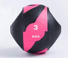 Svart och rosa gummi enstaka greppmedicinsk boll