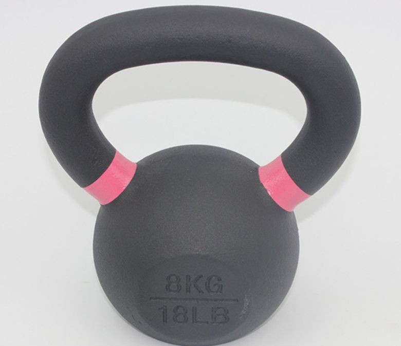Pulverbelagd kettlebell