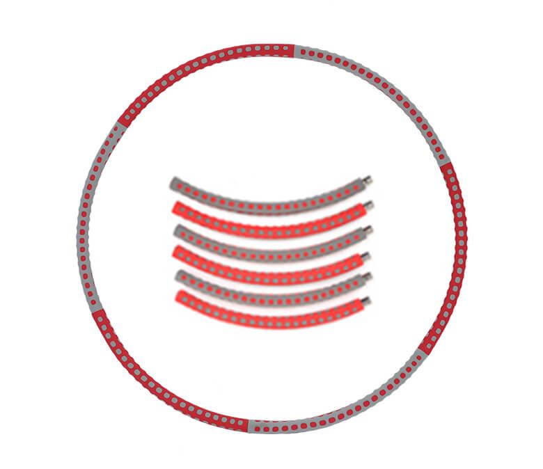 Viktad hula -båge med bulmassage