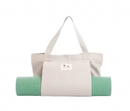 Canvas Tygväska med yogamatt bärficka