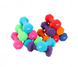 Doppning hantlar - Lågt pris Hot Selling Colorful Wholesale Neoprene Dabbell Set for Ladies