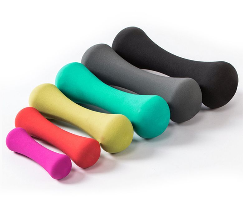 PVC -belagd färggjutjärn benform hantel för damer