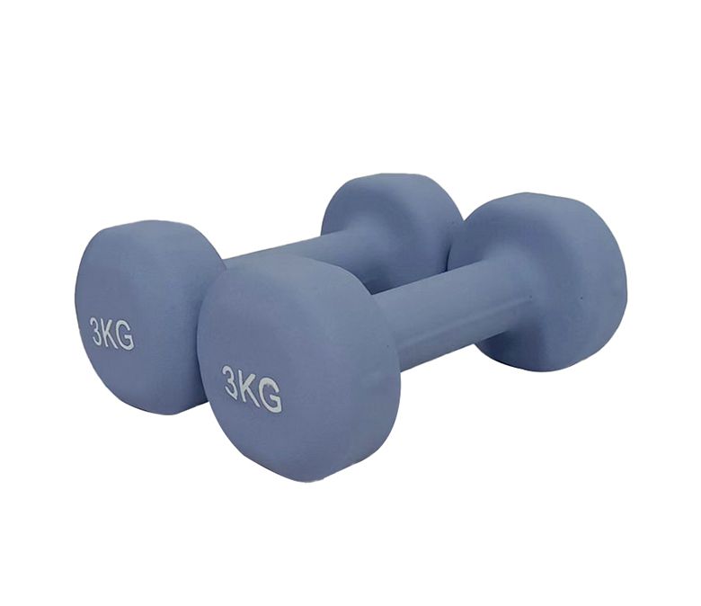 Frostad plast doppad hex hantel med platt huvud