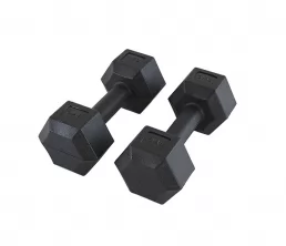 Ett stycke gjuten hexagonal gummi hantel