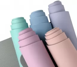 Partihandel macaronfärg tpe icke-slip yogamatta