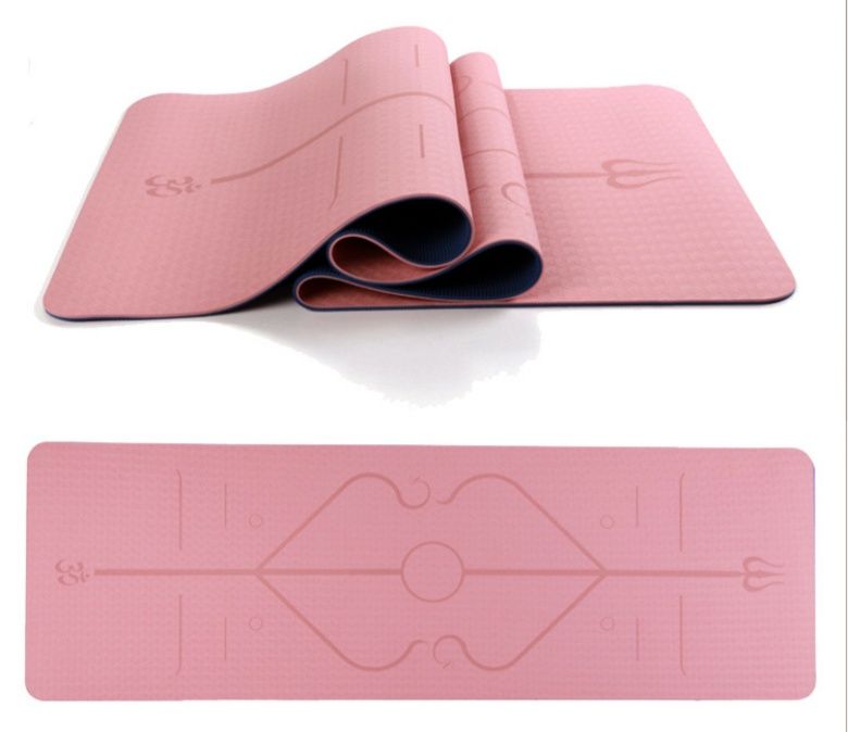 Dubbelskikt TPE Yoga Mat 6mm