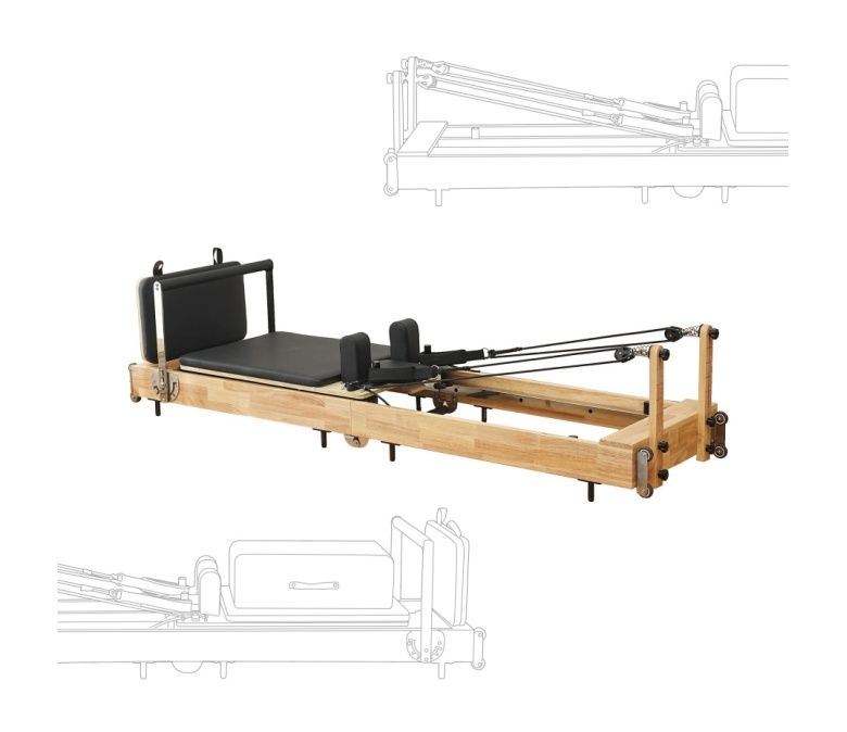Fällbar träkroppsbalans Pilates Core Bed Reformator