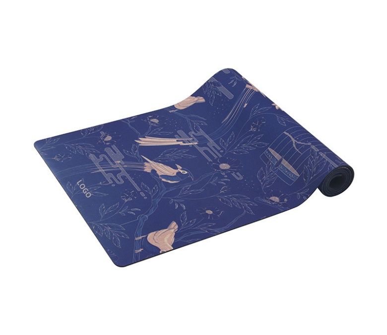 Naturgummi+linne yogaövningsmatta