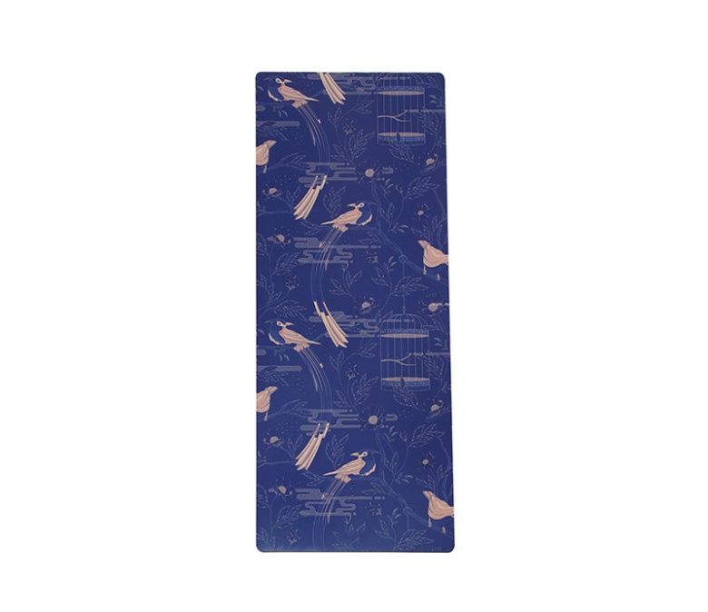 Naturgummi+linne yogaövningsmatta