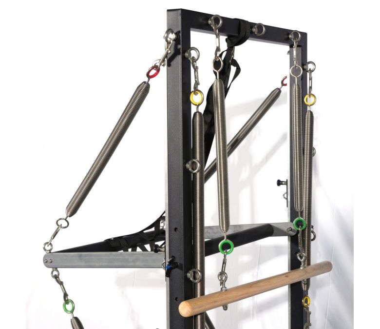 Deluxe Oak Wood Pilates reformator med halv trapes