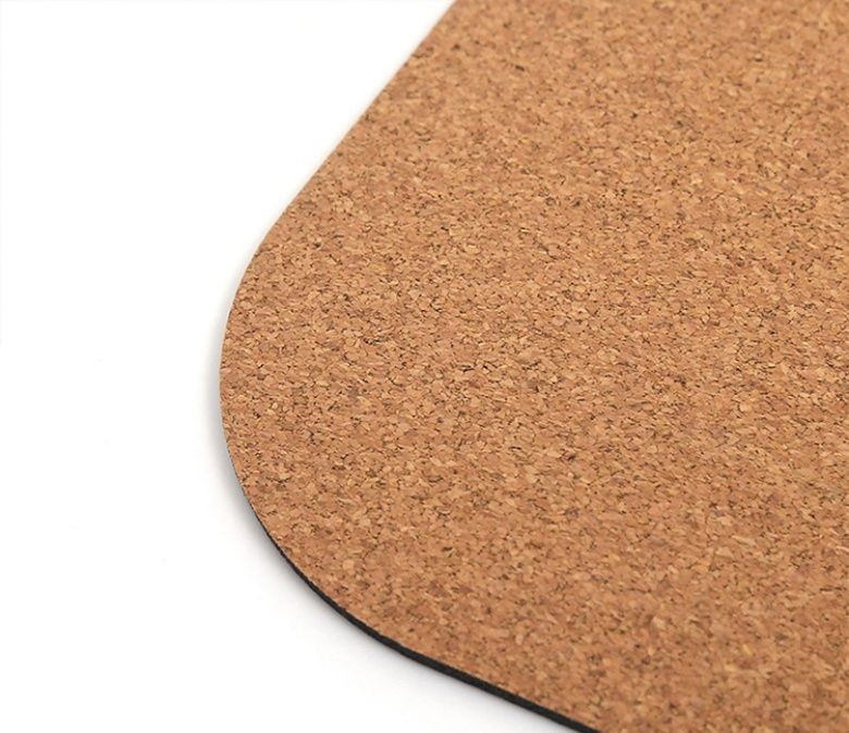 Studioklass Cork Rubber Yoga Mat med inriktningslinjer