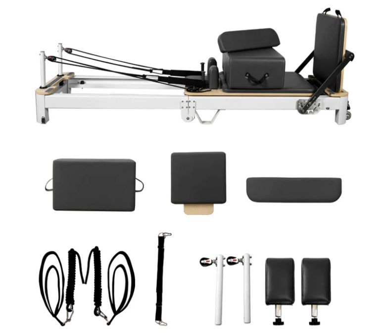 Vit aluminium vikbar pilates reformator till salu