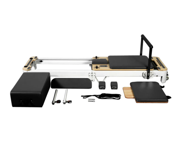 Vit aluminium vikbar pilates reformator till salu