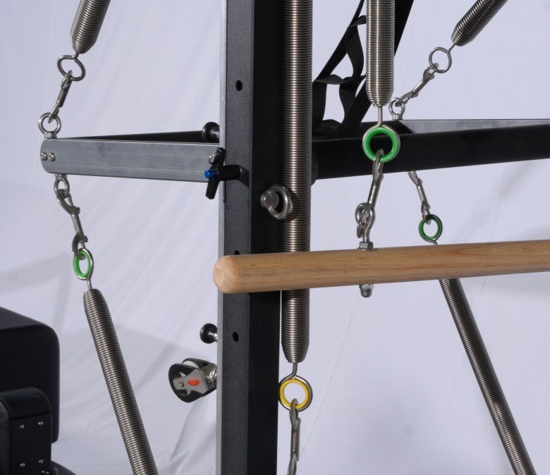 Deluxe Oak Wood Pilates reformator med halv trapes