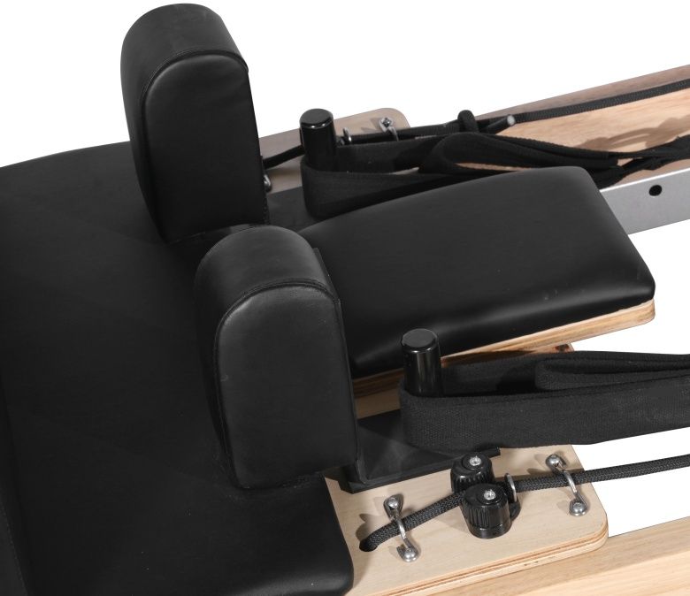Deluxe Oak Wood Pilates reformator med halv trapes