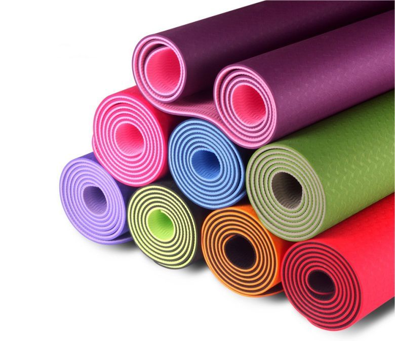 Dubbelskikt TPE Yoga Mat 6mm