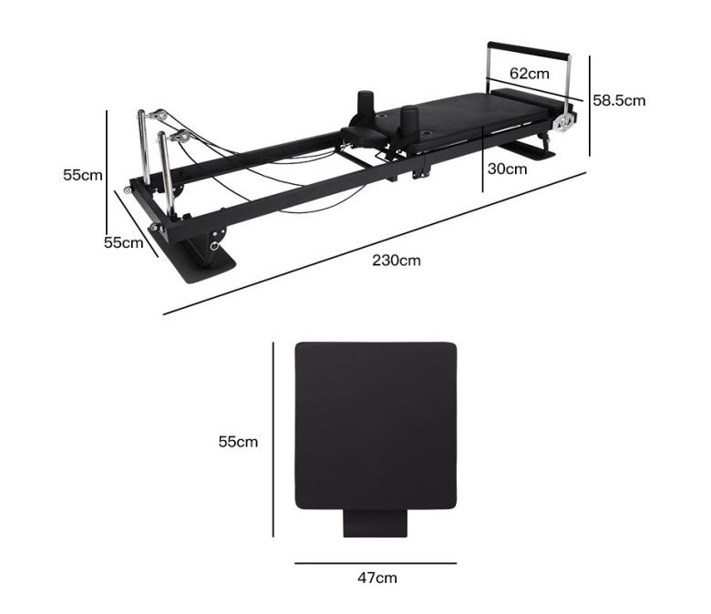 Foldbar reformator Pilates Machine för hemmabruk