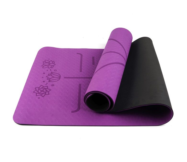 Dubbelskikt TPE Yoga Mat 6mm