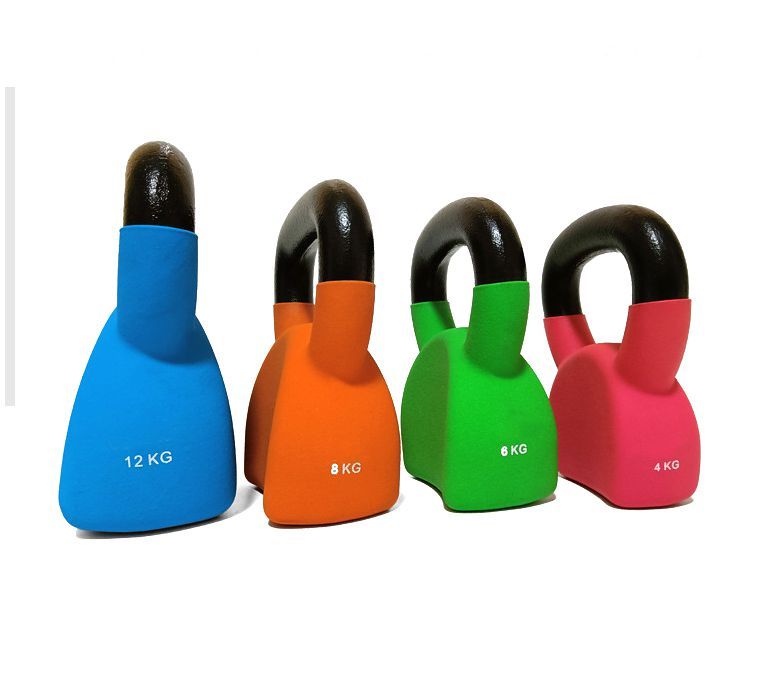 Konturerad enkel vinylbelagd kettlebell