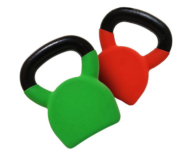 Konturerad enkel vinylbelagd kettlebell