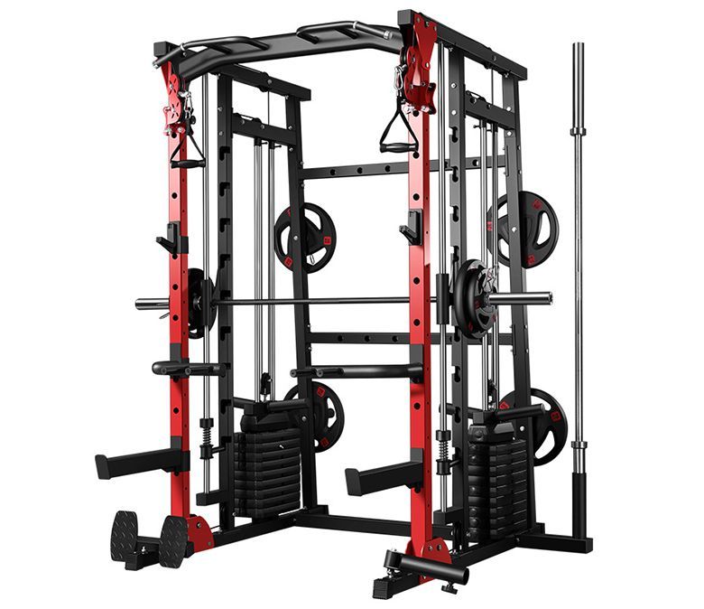 Multi Functional Smith Machine med justerbar remskiva