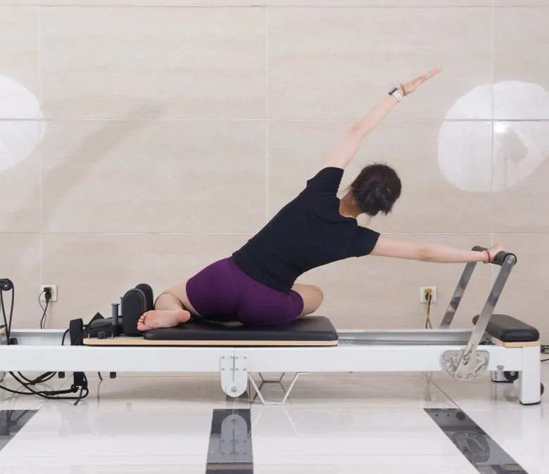 Vit aluminium vikbar pilates reformator till salu