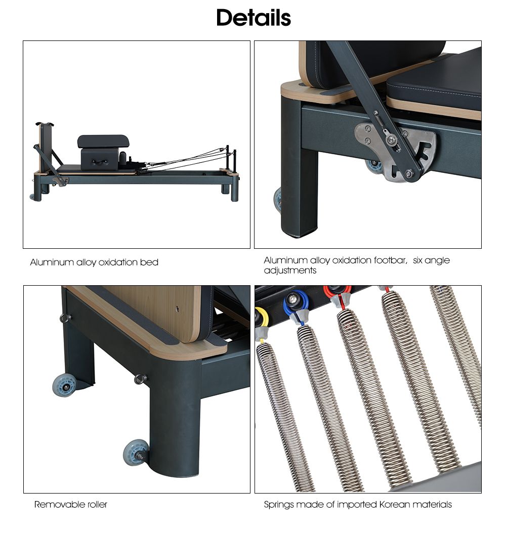 Anodiserad Gunmetal Grey Pilates Reformator 4.0