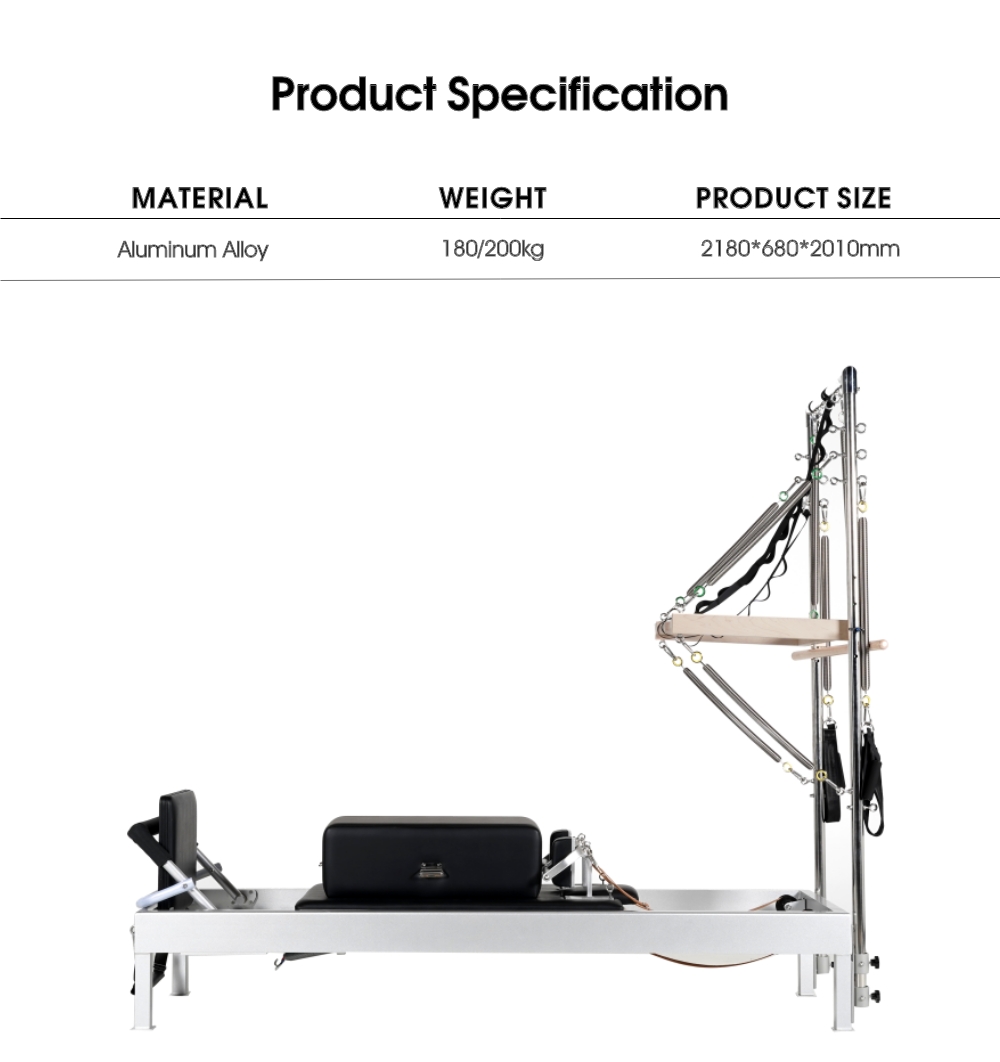 Klassisk pilates reformator med tornet