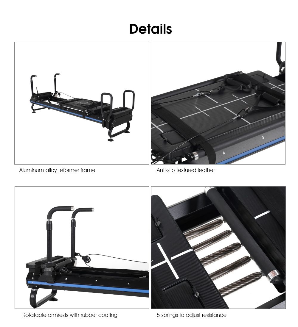 Vasblå stor pilates reformatorutrustning Vasblå stor pilates reformatorutrustning